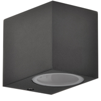 Garten-Wandleuchte mit LED 1x GU10 BOSTON GOLDLUX (Polux) ALUMINIUM GRAY