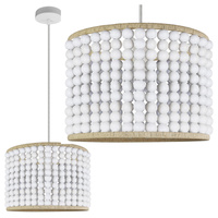 RIBE 1xE27 Überhang Deckenleuchte Weiß Holz GOLDLUX (Polux)