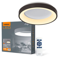 Plafond LED-Deckenleuchte Aufbauleuchte 72W 7500lm 2700-6000K CCT Schwarz Dimmbar + EDGE Fernbedienung Videx