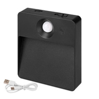 LED Wiederaufladbare Lampe 0.6W 85lm 3000/4000/6500K CCT 90° mit Bewegungssensor Dimmbar Poli Masterled Schwarz