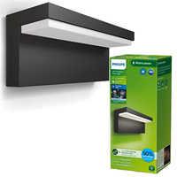 Garten LED Wandleuchte BUSTAN 3.8W 4000K Neutral IP44 Anthrazit PHILIPS
