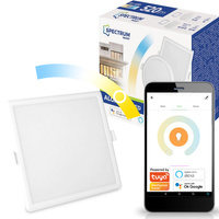 Quadratisches LED-Einbaupaneel 6W CCT ALGINE SPECTRUM Smart TUYA WiFi Dimmbar