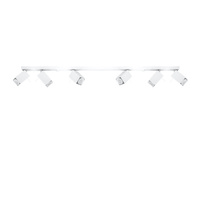 MERIDA Deckenleuchte 6xGU10 Reflektor Halogen Leuchte Moving 118cm Weiß SOLLUX