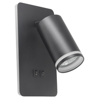 Wandleuchte 6W 300lm 4000lm Neutral 120° GU10 Schwarz PARIS Sanico Goldlux