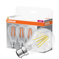 3PAK LED-Glühbirne B22d A60 6.5W = 60W 806lm 2700K Warm 360° Filament OSRAM