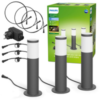 Basisset PEDESTAL GardenLink-Leuchten 3x6W 12V 2700K IP44 Anthrazit PHILIPS