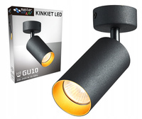 ERIS SPOT Deckenleuchte Reflektor GU10-Halogenlampe Schwarz und Gold