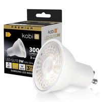 LED GU10 Reflektor Glühbirne 3W 300lm 3000K Warm 80° Premium Kobi