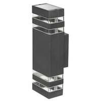 Garten Wandleuchte Double top down INEZ DUO LED 2x GU10 ALUMINIUM Dunkelgrau IP54