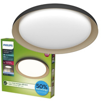 LED Plafond Deckenleuchte 10W 1950lm 4000K SceneSwitch Schwarz Pebblo Ultra Efficient Philips