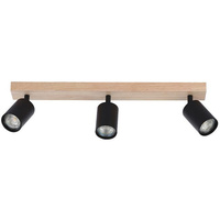 Spot Tuba Deckenleuchte Reflektor Halogen Leuchte 3x GU10 Moving Schwarz Braun Dabi Masterled