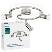 Deckenleuchte LIMBALI 3x GU10 Wandleuchte Reflektor beweglich Satin PHILIPS