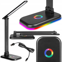 Verstellbare Nachttischlampe ALMA LED 12W 960lm CCT + RGB Dimmbar Schwarz MasterLED