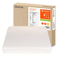 LED-Panel-Deckenleuchte 35W 3680lm 3000K Warm mit Dämmerung Bewegungssensor Oberfläche montiert Weiß 35x35cm Oberfläche Ledvance