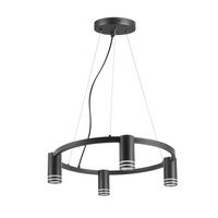 Hängelampe 4x GU10 Schwarz ROMA Sanico Goldlux