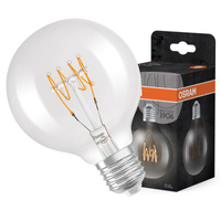 Dekorative LED-Glühbirne G80 Sphere E27 4.8W = 40W 470lm 2700K Warm 320° Filament Dimmbar Vintage 1906 Osram