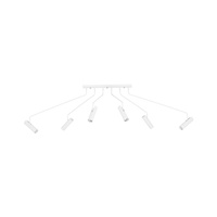 EYE SUPER 6492 Nowodvorski Deckenleuchte Weiß 5xGU10 Kronleuchter Beweglicher Rohrschirm Moderner Stahl