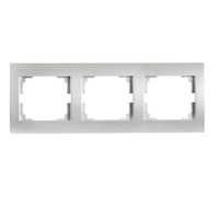 Horizontalrahmen 3fach für LOGI-Steckdose silber KANLUX