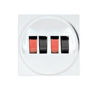 Audio Doppelte quadratische Lautsprecherbuchse Weiß Office Kanlux