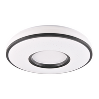 Plafond LED-Deckenleuchte 18W 1850lm 4000K Neutral 120° Weiß Schwarz IP44 Detroit Sanico Goldlux