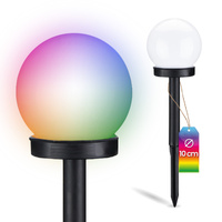 LUMILED LED Solar Gartenlampe ATRIS Driven White Ball 10cm RGB