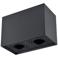 Deckenanbauleuchte Hadar Q2 2xGU10 beweglich rechteckig schwarz