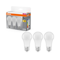 3x LED-Lampe A60 E27 8W = 60W 806lm 2700K Warm 150° BASE Osram