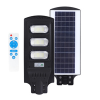 Solar LED Straßenlampe Industrielle Straßenleuchte 8W 850lm 6500K Kalt mit Bewegungs- und Dämmerungssensor IP54 Schwarz Urbi Kobi