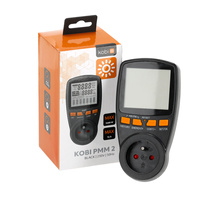 PMM2 Leistungsmessgerät mit Messung von Energieverbrauch, CO2-Emissionen und Energiekosten BlackKOBI