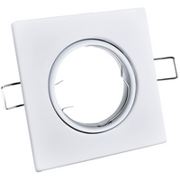 BEWEGLICHE Deckenleuchte OPIN GOLDLUX (Polux) QUADRATISCH WEISSER STAHL