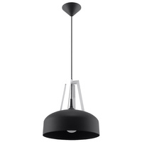 CASCO E27 Schwarz Weiß SOLLUX LED Pendel-Deckenleuchte