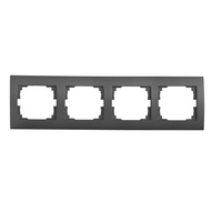 Horizontalrahmen 4fach für LOGI-Steckdose graphit KANLUX