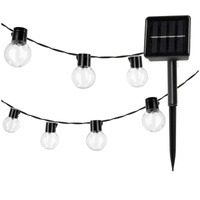 Solarbetriebene Garten Girlande LED Lampe 0.12W 3000K Warm Schwarz IP44 Starlight Kobi