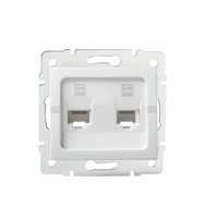 Doppel-Computersteckdose Weiß( 2x RJ45Cat 6 Jack) LOGI KANLUX