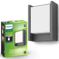 Gartenleuchte LED Wandleuchte ARBOR myGarden 6W 4000K IP44 Rechteckig Anthrazit PHILIPS