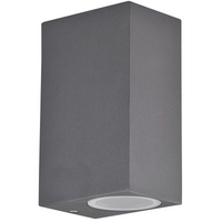 Außenwandleuchte oben unten mit LED 2x GU10 BOSTON GOLDLUX (Polux) ALUMINIUM GRAY