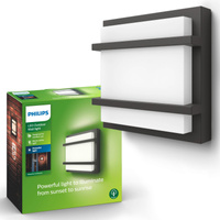 Gartenleuchte LED Wandleuchte PETRONIA myGarden 12W 2700K IP44 Decke Anthrazit PHILIPS