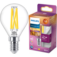 LED-Kugellampe E14 P45 3,4W = 40W 470lm 2700 warmes Filament PHILIPS dimmbar