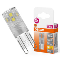 LED Lampen 2x G9 Kapsel 1.9W = 20W 200lm 2700K warm 300° OSRAM