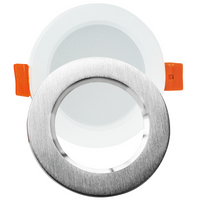 Deckeneinbauleuchte ZOE LED 4.8W 4000K ZOE Round Mesh weiß + Ring silber gebürstet