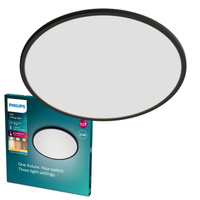 Aufbau LED Deckenleuchten SUPERSLIM 22W 2700K 43cm Dimmbar Schwarz PHILIPS