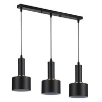 Masterled Deckenleuchte 3x E27 Schwarz Weiß Kupfer Tema Pendelleuchte