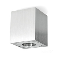 Aufbauleuchte HALOGEN Wasserdicht Aluminium SPOT TUBE 95mm IP44 Chrom AQUARIUS SQUARE Kobi