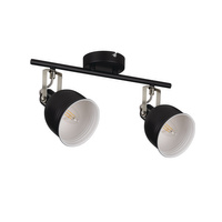 DERATO 2x E14 Schwarz KANLUX Wand-/Decken-Leuchtband