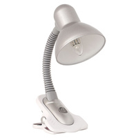 Schreibtischlampe für LED E27 SUZI HR-60-SR ON CLIP silber Kanlux