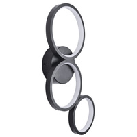 Wandleuchte LED 23W 3600lm 4000K Neutral Schwarz Flamenco Sanico Goldlux