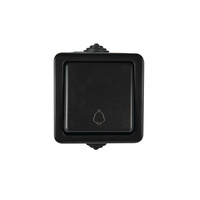 Einzelner NO-Schalter 10A Quadratisch Schwarz TEKNO Kanlux