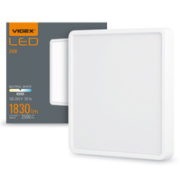 LED-Paneel-Leuchte Aufbauleuchte Plafon 24W 2500lm 4000K Neutralweiß Videx