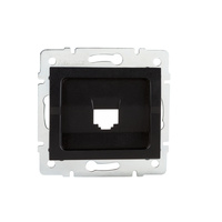 RJ45 Internet Steckdosenadapter Quadratisch Schwarz LOGI Kanlux
