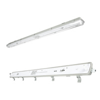 Hermetische LED-Leuchte G13 IP65 Grau Hermic Kobi
